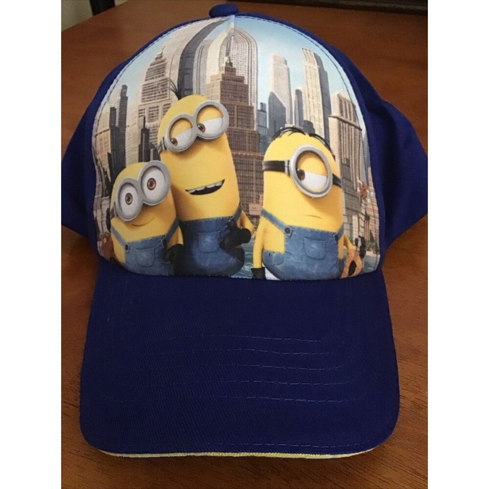 DESPICABLE ME MINIONS LE BUDDIES ADJUSTABLE YOUTH SNAPBACK BASEBALL HAT CAP NWT